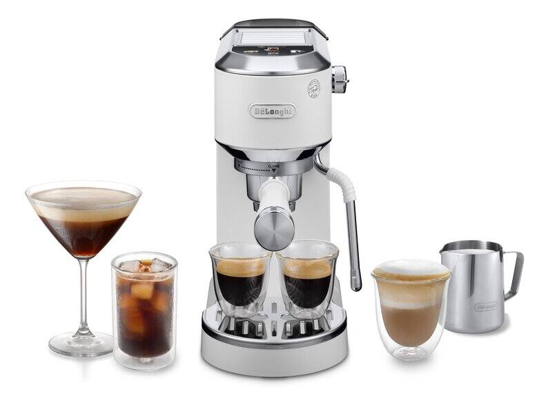 Mesin kopi Dedica Duo dengan Cold Brew – Putih